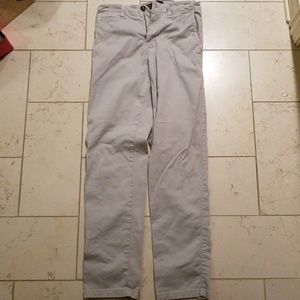 American Eagle Mens Slim Straight White Khakis
